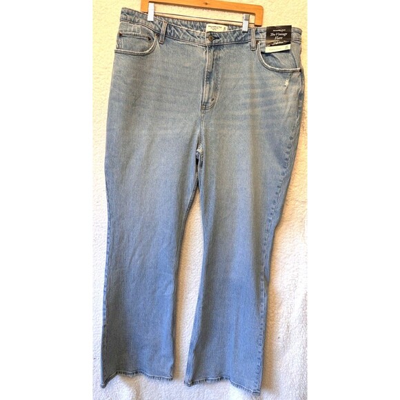 Abercrombie Fitch The Vintage Flare Jeans 35 LONG High Rise Curve Love NWT NEW - Picture 4 of 16